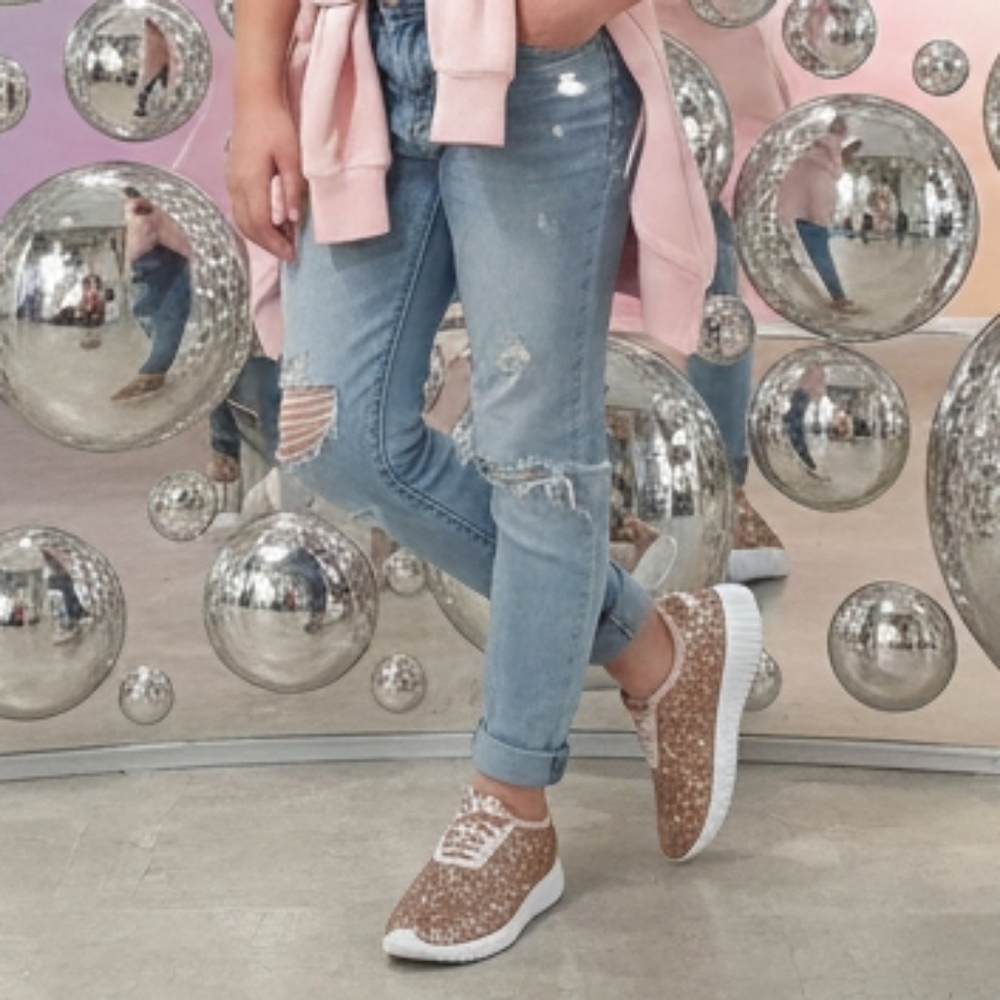 Forever Link Gold Glitter Sneakers